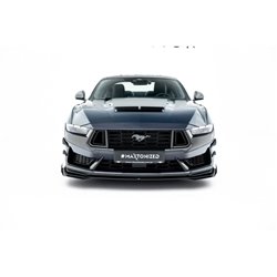 Maxton - Street Pro Lame Du Pare-Chocs Avant Ford Mustang Dark Horse Mk7 Noir-Rouge + Rabats Brillant