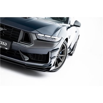 Maxton - Street Pro Lame Du Pare-Chocs Avant Ford Mustang Dark Horse Mk7 Noir + Rabats Brillant 