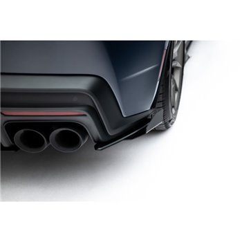 Maxton - Street Pro Lame Du Pare Chocs Arriere Ford Mustang Dark Horse Mk7 Noir-Rouge + Rabats Brillant