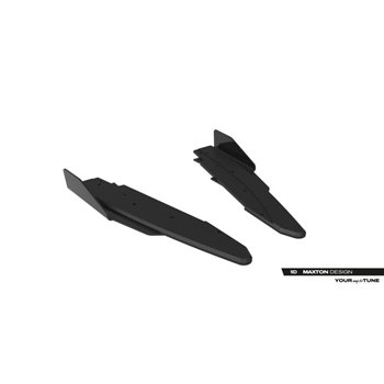 Maxton - Street Pro Lame Du Pare Chocs Arriere Ford Mustang Dark Horse Mk7 Noir-Rouge + Rabats Brillant