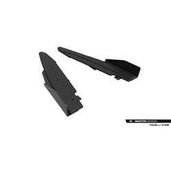 Maxton - Street Pro Lame Du Pare Chocs Arriere Ford Mustang Dark Horse Mk7 Noir-Rouge + Rabats Brillant
