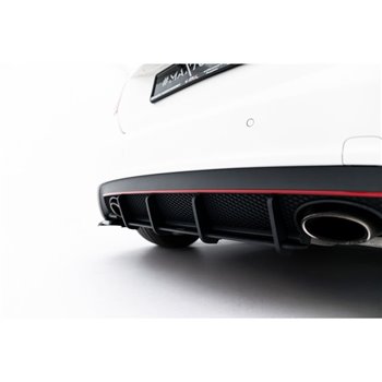 Maxton - Street Pro Central Diffuseur Arriere Mercedes-Benz A AMG-Line W176 Rouge