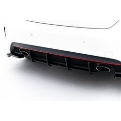 Maxton - Street Pro Central Diffuseur Arriere Mercedes-Benz A AMG-Line W176 Noir-Rouge