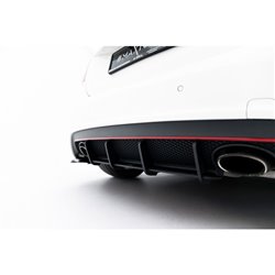 Maxton - Street Pro Central Diffuseur Arriere Mercedes-Benz A AMG-Line W176 Noir-Rouge