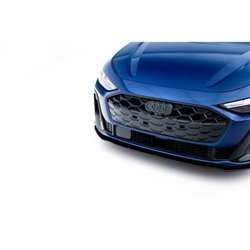Maxton - Street Pro Lame Du Pare-Chocs Avant Audi A5 S-Line / S5 Sedan / Avant B10 Noir-Rouge + Rabats Brillant