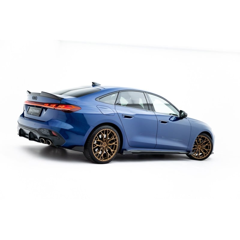 Maxton - Street Pro Rajouts Des Bas De Caisse Audi A5 S-Line / S5 Sedan / Avant B10 Noir + Rabats Brillant