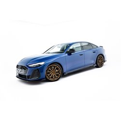 Maxton - Street Pro Rajouts Des Bas De Caisse Audi A5 S-Line / S5 Sedan / Avant B10 Noir-Rouge + Rabats Brillant