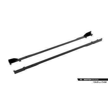 Maxton - Street Pro Rajouts Des Bas De Caisse Audi A5 S-Line / S5 Sedan / Avant B10 Noir-Rouge + Rabats Brillant