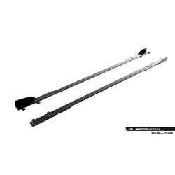 Maxton - Street Pro Rajouts Des Bas De Caisse Audi A5 S-Line / S5 Sedan / Avant B10 Noir-Rouge + Rabats Brillant