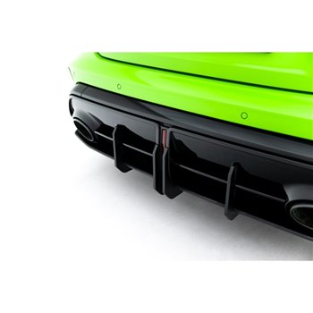 Maxton - Street Pro Central Diffuseur Arriere Audi RS3 Sportback 8Y Facelift Rouge + Rabats Brillant