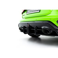 Maxton - Street Pro Central Diffuseur Arriere Audi RS3 Sportback 8Y Facelift Rouge + Rabats Brillant