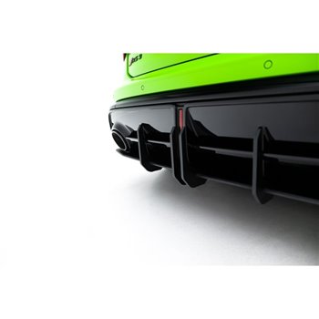 Maxton - Street Pro Central Diffuseur Arriere Audi RS3 Sportback 8Y Facelift Noir-Rouge