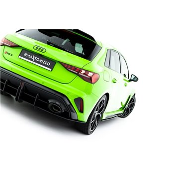 Maxton - Street Pro Central Diffuseur Arriere Audi RS3 Sportback 8Y Facelift Noir-Rouge