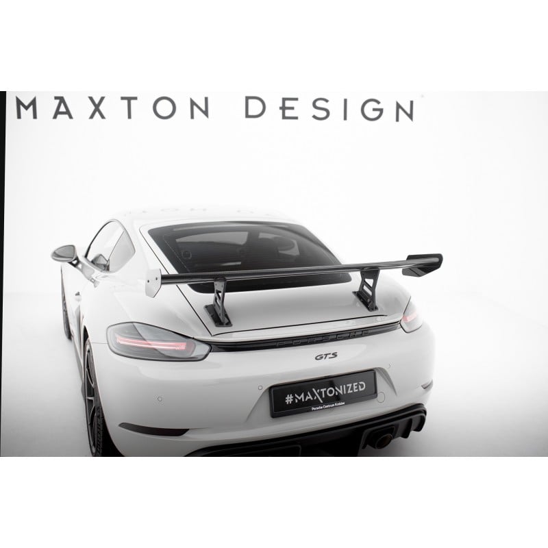 Maxton - Carbon Spoiler With Internal Brackets Uprights V.1 Porsche 718 Cayman 982c