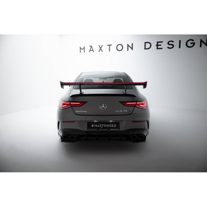 Maxton - Carbon Spoiler With Internal Brackets Uprights + LED Mercedes-Benz CLA Coupe C118 / C118 Facelift