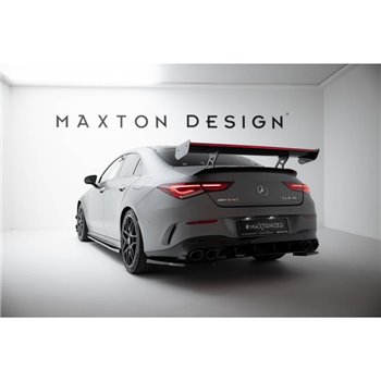 Maxton - Carbon Spoiler With Internal Brackets Uprights + LED Mercedes-Benz CLA Coupe C118 / C118 Facelift