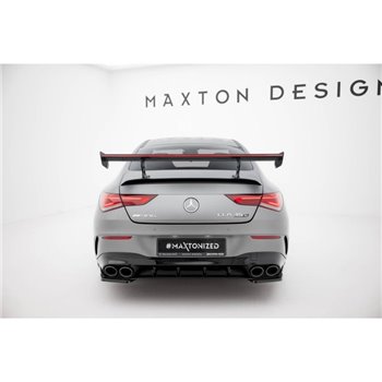 Maxton - Carbon Spoiler With Internal Brackets Uprights + LED Mercedes-Benz CLA Coupe C118 / C118 Facelift