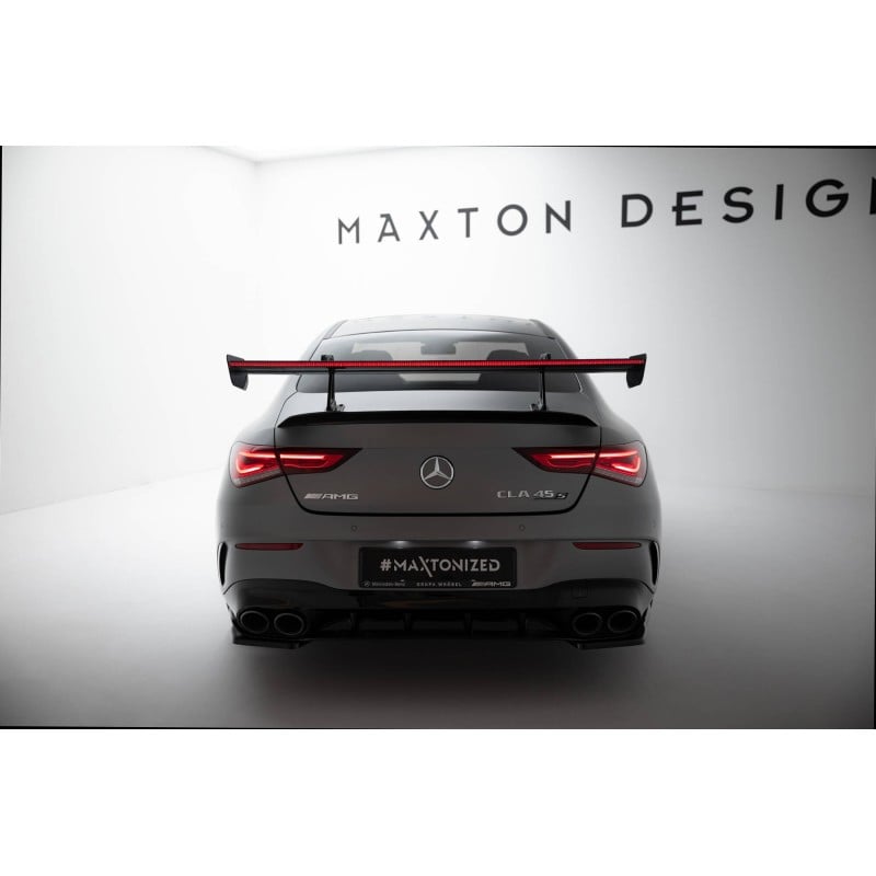 Maxton - Carbon Spoiler With Upper Swan Mounting + LED Mercedes-Benz CLA Coupe C118 / C118 Facelift