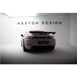 Maxton - Carbon Spoiler With Internal Brackets Uprights V.1 + LED Porsche 718 Cayman 982c