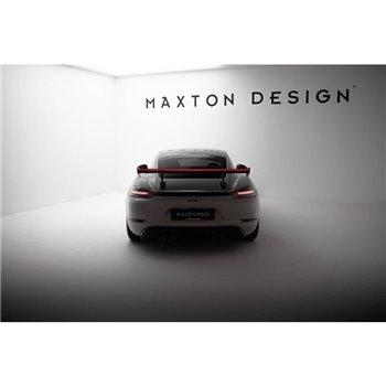 Maxton - Carbon Spoiler With Internal Brackets Uprights V.1 + LED Porsche 718 Cayman 982c