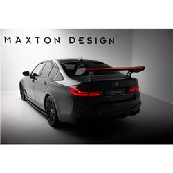 Maxton - Carbon Spoiler With Internal Brackets Uprights + LED BMW 5 / M5 Sedan G30 / F90