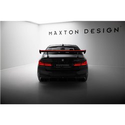 Maxton - Carbon Spoiler With Internal Brackets Uprights + LED BMW 5 / M5 Sedan G30 / F90