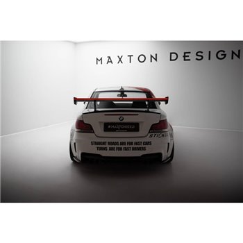 Maxton - Carbon Spoiler With Internal Brackets Uprights V.2 + LED BMW 1 M E82