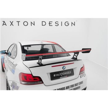 Maxton - Carbon Spoiler With Internal Brackets Uprights V.2 + LED BMW 1 M E82
