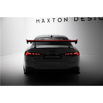 Maxton - Carbon Spoiler With Upper Swan Mounting + LED Audi A5 / A5 S-Line / S5 / RS5 Coupe F5 / F5 Facelift