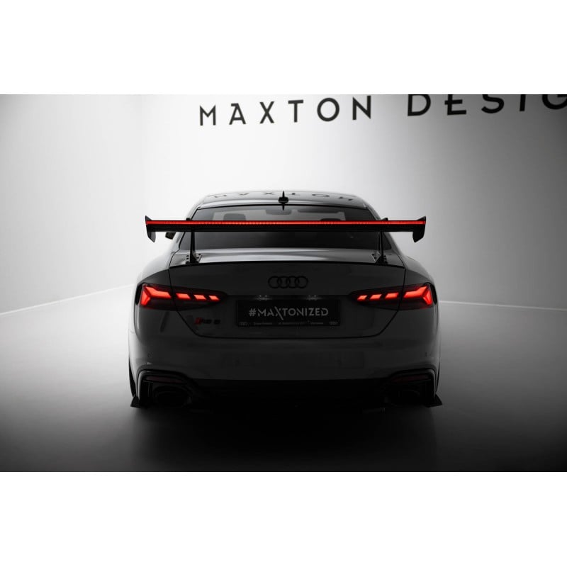 Maxton - Carbon Spoiler With Upper Swan Mounting + LED Audi A5 / A5 S-Line / S5 / RS5 Coupe F5 / F5 Facelift