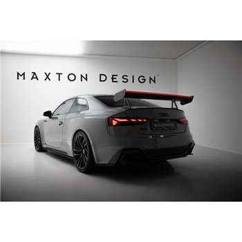 Maxton - Carbon Spoiler With Upper Swan Mounting + LED Audi A5 / A5 S-Line / S5 / RS5 Coupe F5 / F5 Facelift