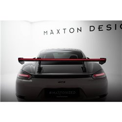 Maxton - Carbon Spoiler With Upper Swan Mounting V.2 + LED Porsche 718 Cayman 982c