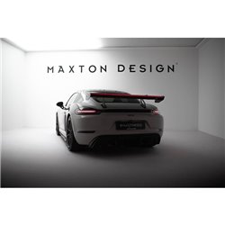 Maxton - Carbon Spoiler With Upper Swan Mounting V.2 + LED Porsche 718 Cayman 982c