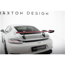 Maxton - Carbon Spoiler With Upper Swan Mounting V.2 + LED Porsche 718 Cayman 982c