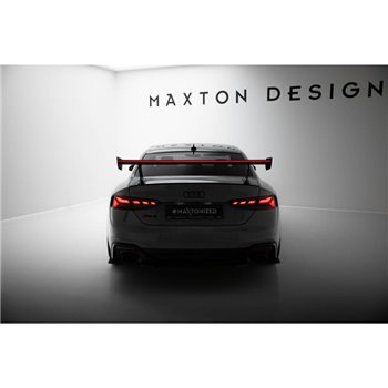 Maxton - Carbon Spoiler With External Brackets Uprights V.1 + LED Audi A5 / A5 S-Line / S5 / RS5 Coupe F5 / F5 Facelift