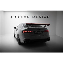 Maxton - Carbon Spoiler With External Brackets Uprights V.1 + LED Audi A5 / A5 S-Line / S5 / RS5 Coupe F5 / F5 Facelift
