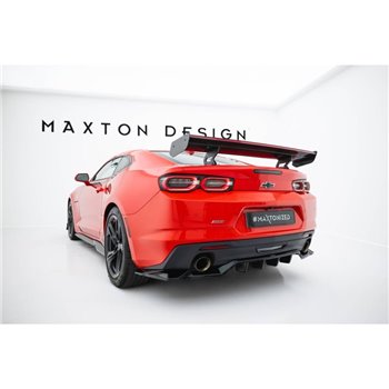 Maxton - Carbon Spoiler With Internal Brackets Uprights + LED Chevrolet Camaro SS Mk6 Facelift