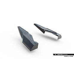 Maxton - Fibre de Carbone Lames De Pare-Chocs Arrière Latérales Audi Q8 S-Line Mk1 Facelift 