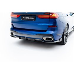 Maxton - Fibre de Carbone Diffuseur Arrière BMW X7 M-Pack G07 / G07 Facelift (version avec towbar)