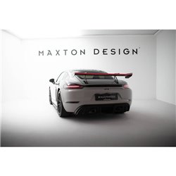 Maxton - Carbon Spoiler With Upper Swan Mounting V.1 + LED Porsche 718 Cayman 982c