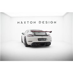 Maxton - Carbon Spoiler With Upper Swan Mounting V.1 + LED Porsche 718 Cayman 982c