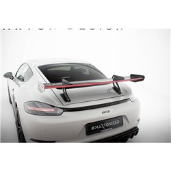 Maxton - Carbon Spoiler With Upper Swan Mounting V.1 + LED Porsche 718 Cayman 982c