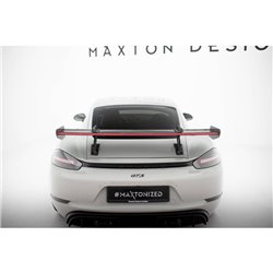Maxton - Carbon Spoiler With Upper Swan Mounting V.1 + LED Porsche 718 Cayman 982c