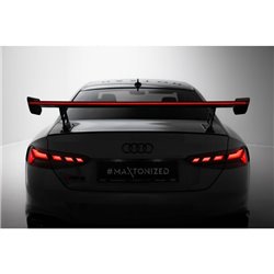 Maxton - Carbon Spoiler With External Brackets Uprights V.2 + LED Audi A5 / A5 S-Line / S5 / RS5 Coupe F5 / F5 Facelift