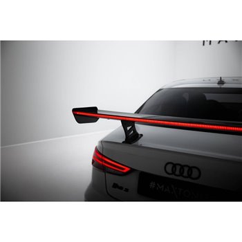 Maxton - Carbon Spoiler With Internal Brackets Uprights + LED Audi A3 / A3 S-Line / S3 / RS3 Sedan 8V / 8V Facelift