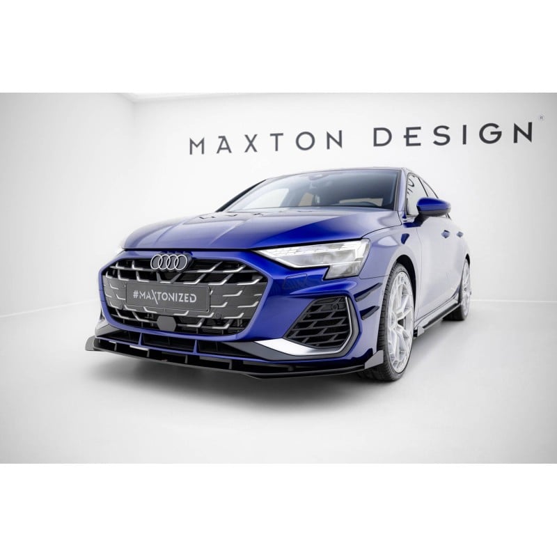 Maxton - Street Pro Lame Du Pare-Chocs Avant + Flaps Audi A3 S-Line Sedan / S3 Sedan 8Y Facelift
