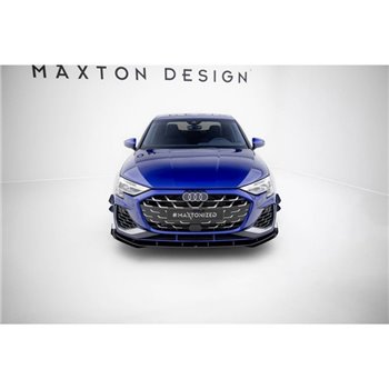 Maxton - Street Pro Lame Du Pare-Chocs Avant + Flaps Audi A3 S-Line Sedan / S3 Sedan 8Y Facelift