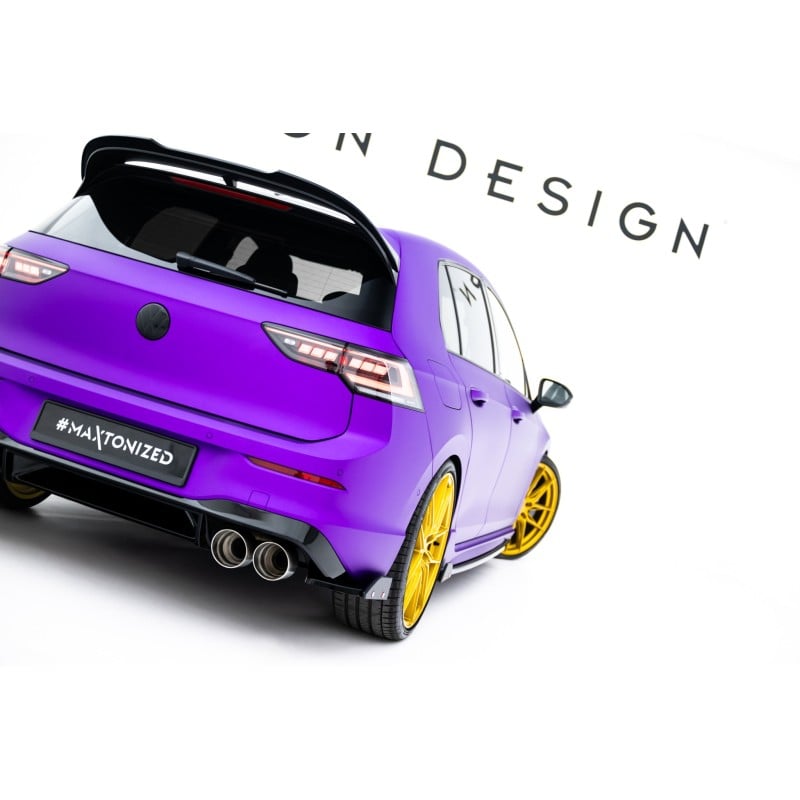 Maxton - Lames De Pare-Chocs Arrière Latérales V.2 + Ailerons Volkswagen Golf R Mk8 Facelift