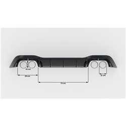 Maxton - Diffuseur arrière Complet V.1 Volkswagen Golf R Mk8 Facelift