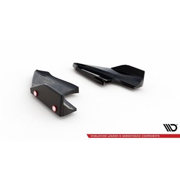 Maxton - Lames De Pare-Chocs Arrière Latérales V.5 + Flaps Volkswagen Golf R Mk8 Facelift